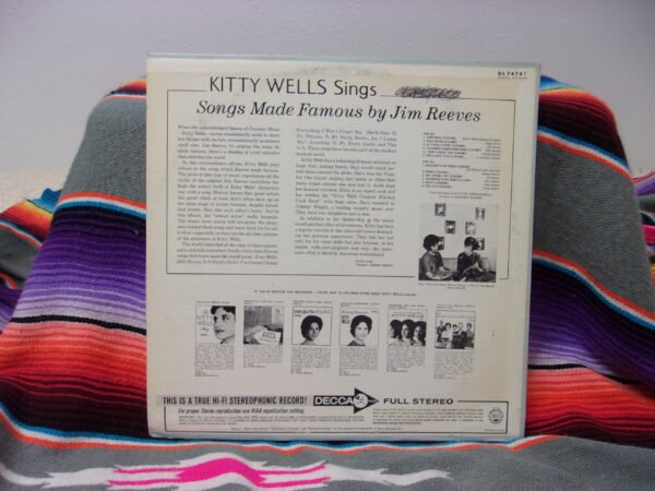 Kitty Wells sings Songs Made Famous by Jim Reeves, Vinyl Record LP