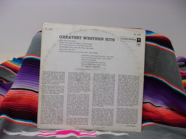 Greatest Western Hits Ray Price Carl Smith Lefty Frizzell Vinyl LP LE-10024 1959