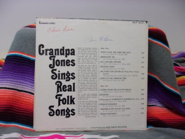 Grandpa Jones Sings Real Folk Songs LP 1964