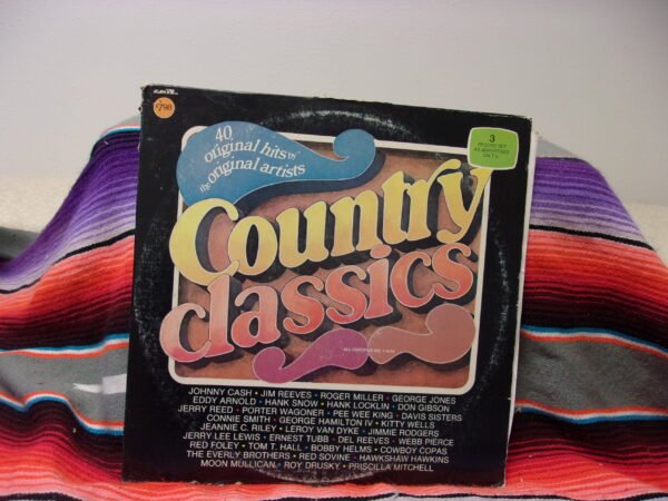 40 Country Classics 33 LP Record Album 3 Record Set Adam VII #1 Hits!