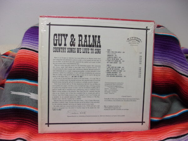 GUY & RALNA- COUNTRY SONGS WE LOVE TO SING Vinyl LP Stereo R-8110 Vintage Record Album