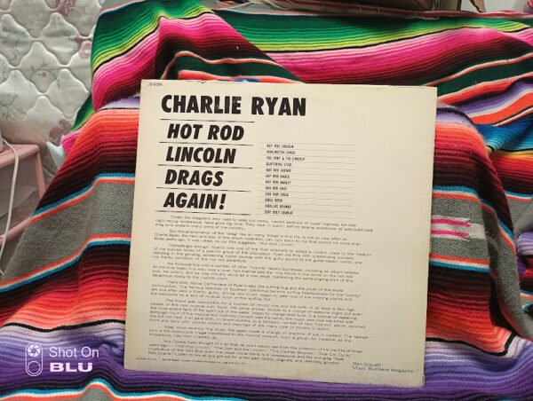 CHARLIE RYAN Hot Rod Lincoln Drags Again LP ORIGINAL USA 1964 HILLTOP JS-6006-