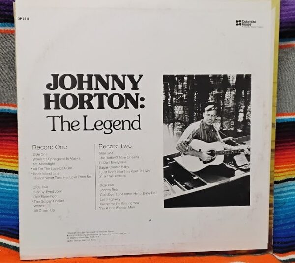 JOHNNY HORTON "The Legend" 2 Record  12" Vinyl  2P 6418 - Image 2