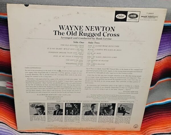 Wayne Newton, The Old Rugged Cross, Vinyl Record T 2563 Gospel
